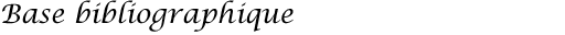 bibliographie